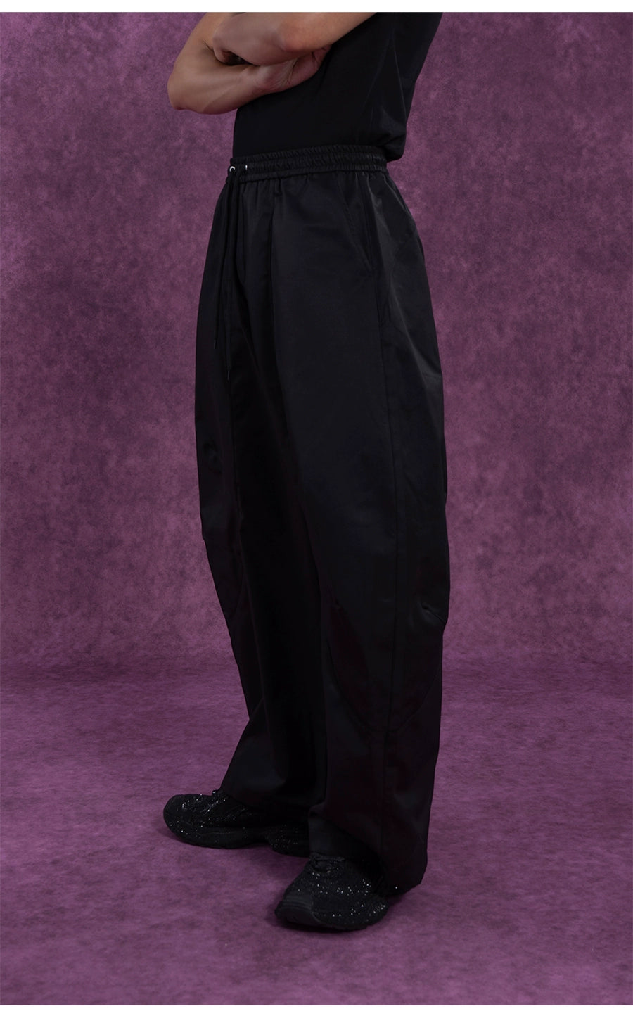 CLP Men's Wide Leg Cargo Joggers-White-M-Free Shipping Leatheretro