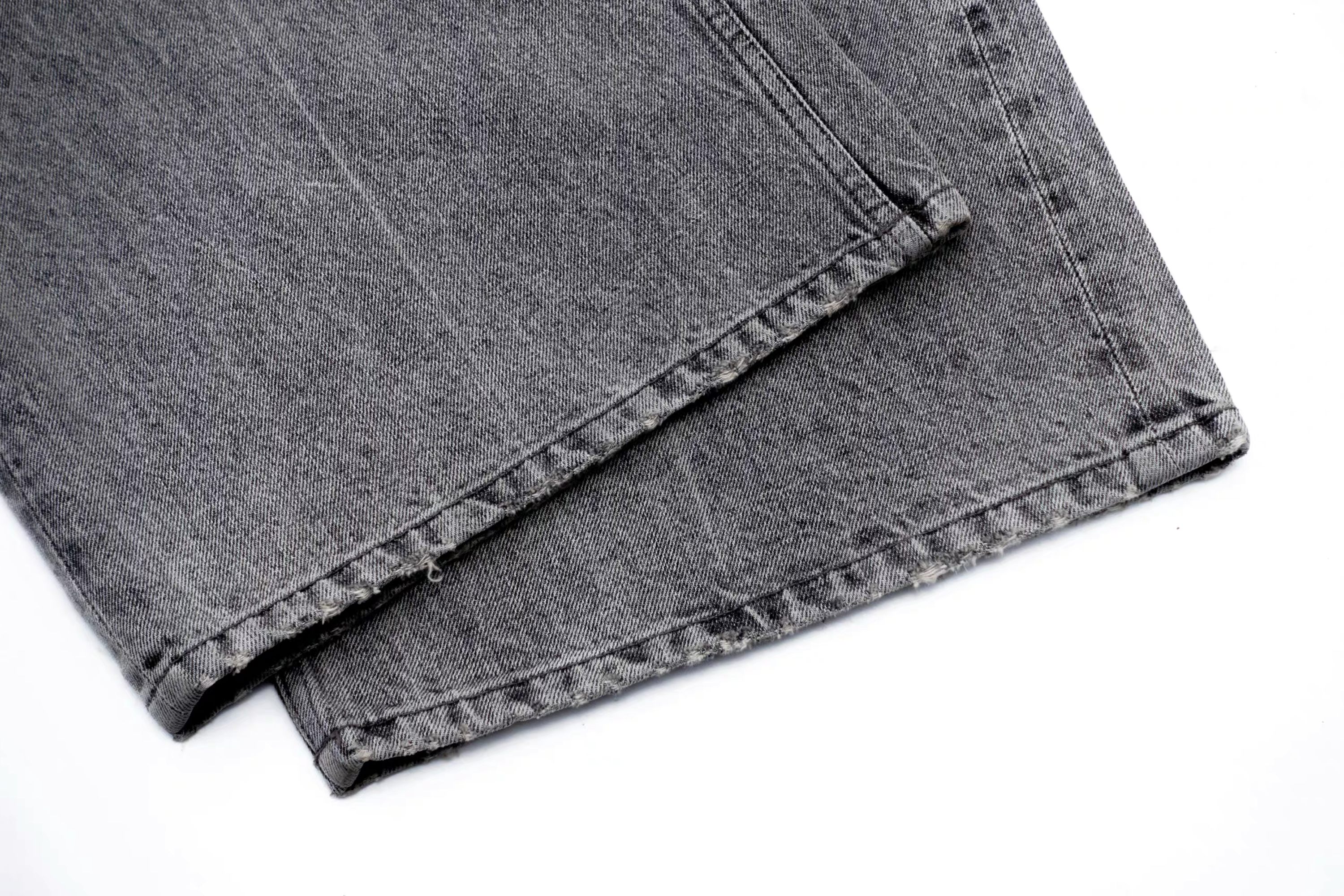 IN EXISTENCE x i Washed Lightning Fade Wide-Leg Jeans Gray-Jeans-XS (0)-Free Shipping Leatheretro