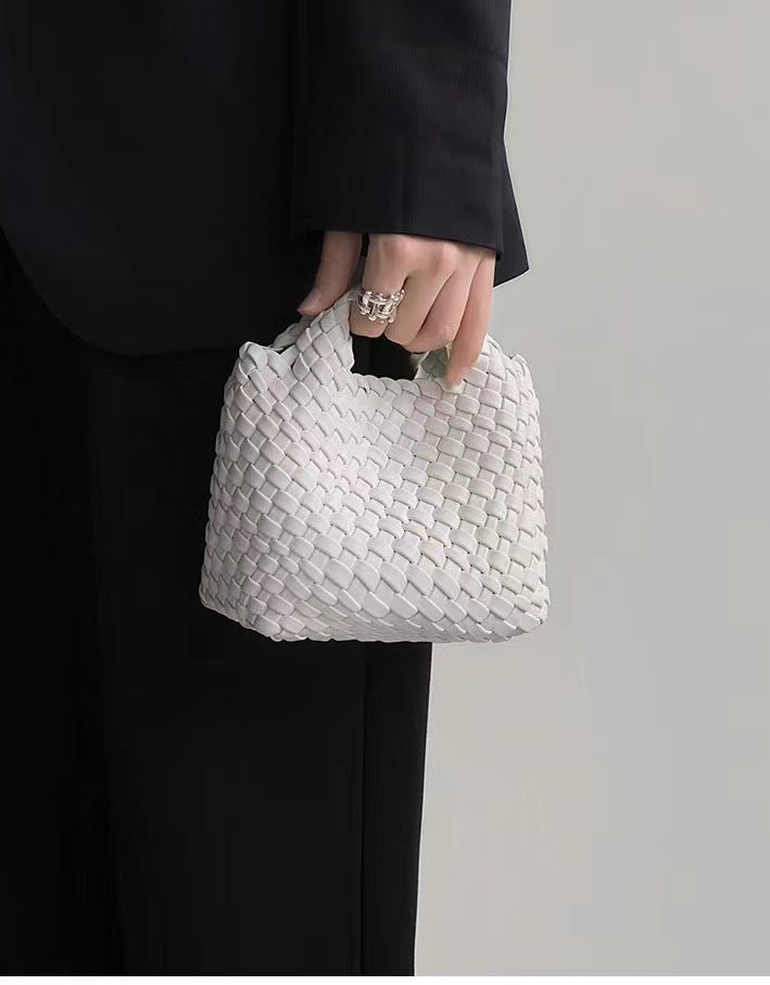 Handwoven Mini Bag – Stylish Tote Handbag-Fruit Green-Free Shipping Leatheretro