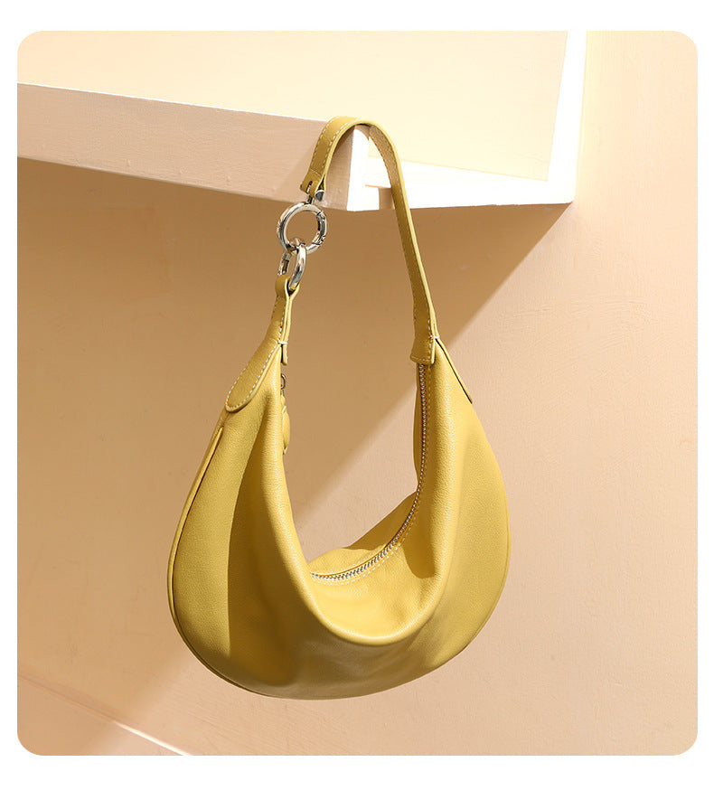 Chic Women's Genuine Leather Shoulder Bag-Handbags-Black-Free Shipping Leatheretro