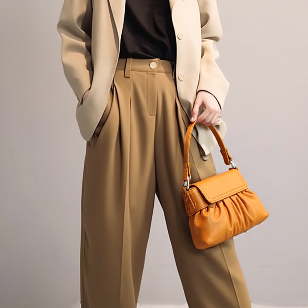 Genuine Top-Grain Leather Shoulder Bags for Women-Handbags-White-Free Shipping Leatheretro