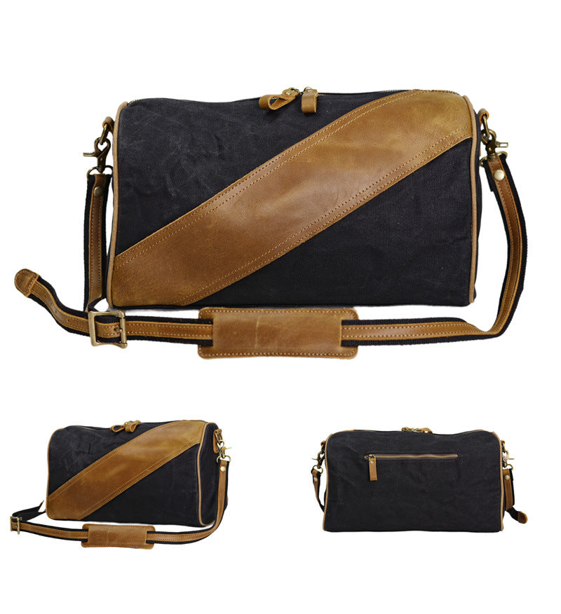 Canvas Crossbody Bag – Vintage Retro Messenger Bag for Men & Women-Messenger Bags-Khaki-Free Shipping Leatheretro