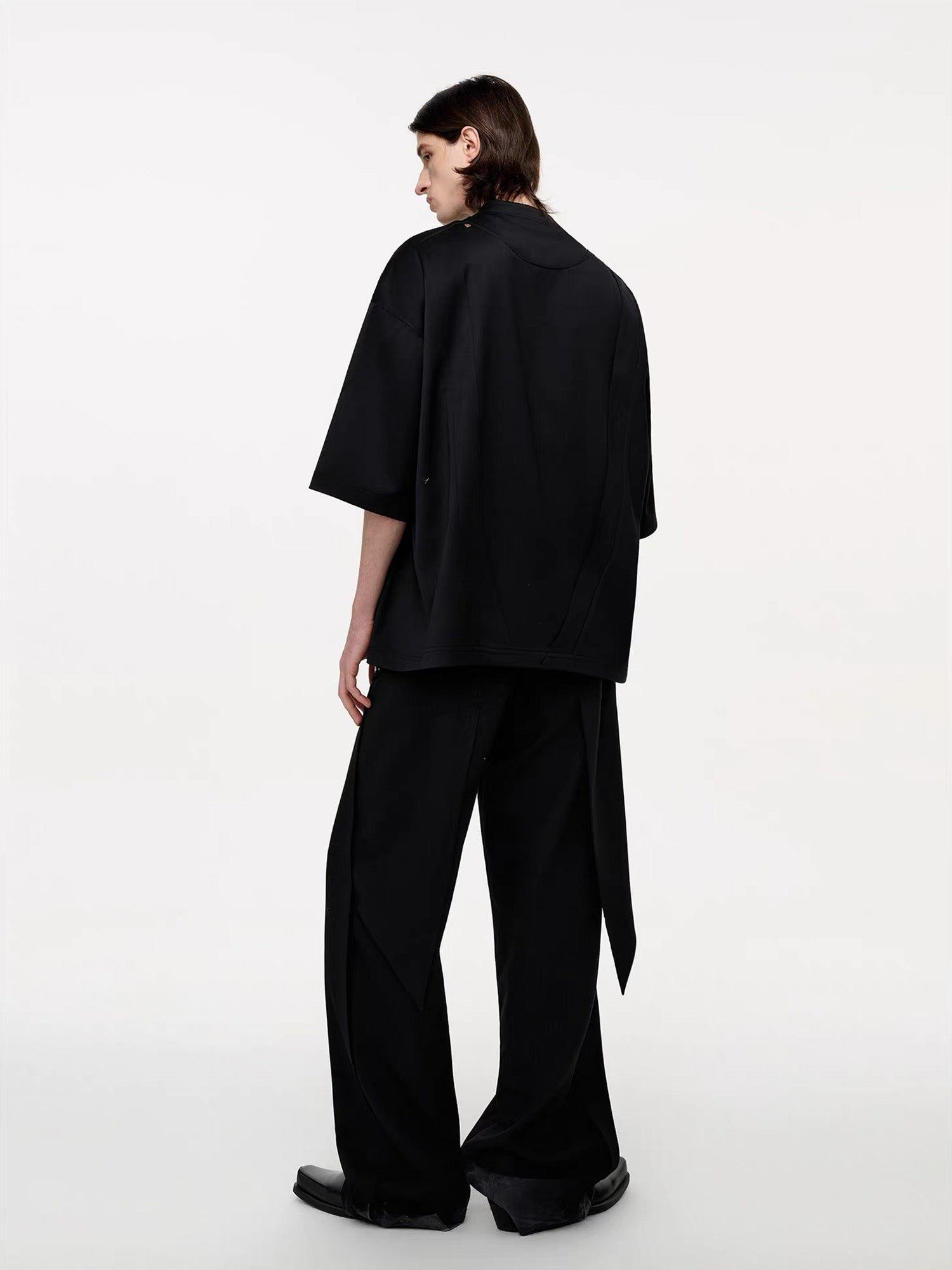 TIWILLTANG Layered Zip-Up T Shirt-T Shirt-S-Free Shipping Leatheretro