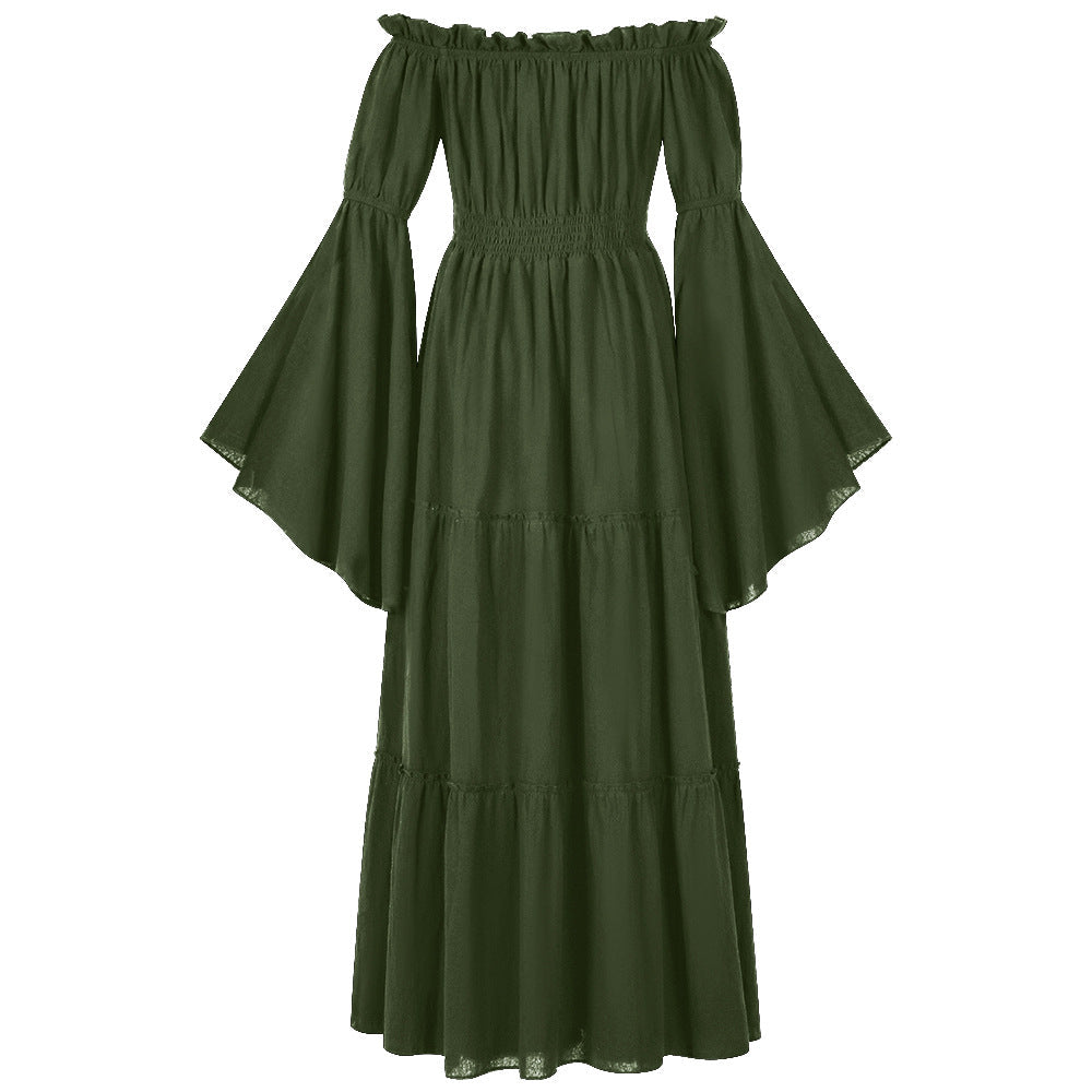 Medieval Vintage Royal Court Dress-Black-S-Free Shipping Leatheretro