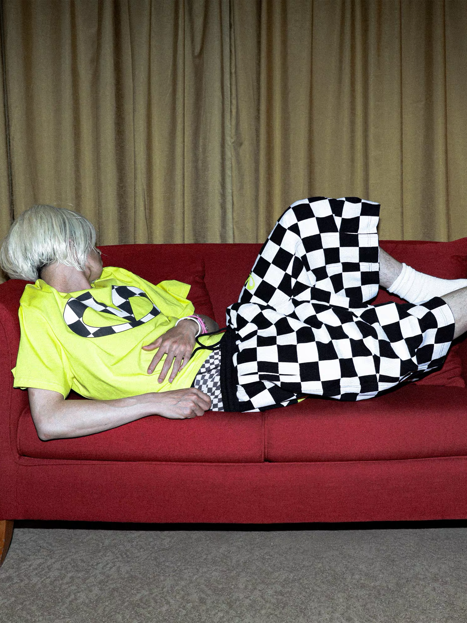 PCCVISION Checkerboard Pleated Baggy Shorts-Shorts-S (Preorder)-Free Shipping Leatheretro