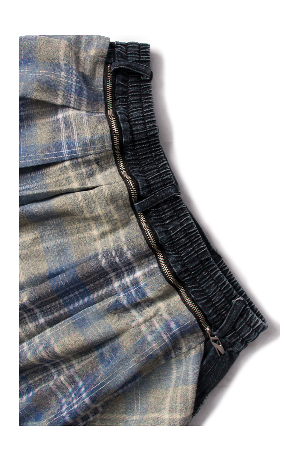 RELABEL Detachable Frill Tie-Detail Washed Denim Shorts - Distressed Blue Jeans-Blue-XS-Free Shipping Leatheretro