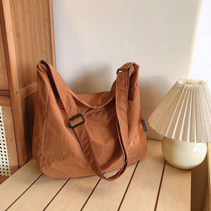 BOOM Large Capacity Water-Resistant Messenger Crossbody Bag-Black-Free Shipping Leatheretro