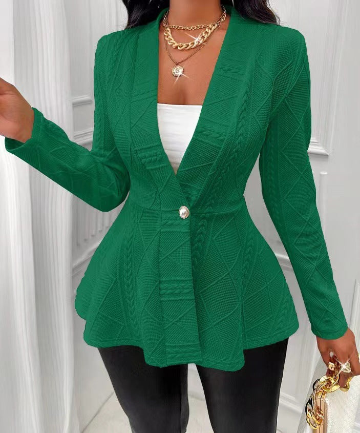 Fashion Knitted Jacket Coats-Coats & Jackets-Green-S-Free Shipping Leatheretro