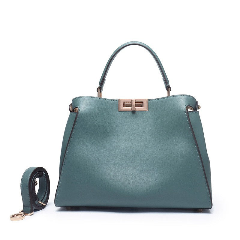 Genuine Leather Large Women’s Crossbody & Handbag-Handbags-Black King Size 39-Free Shipping Leatheretro