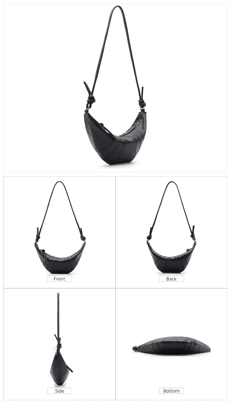 Premium Leather Crossbody Bag for Women-crossbody bags-Black-Free Shipping Leatheretro