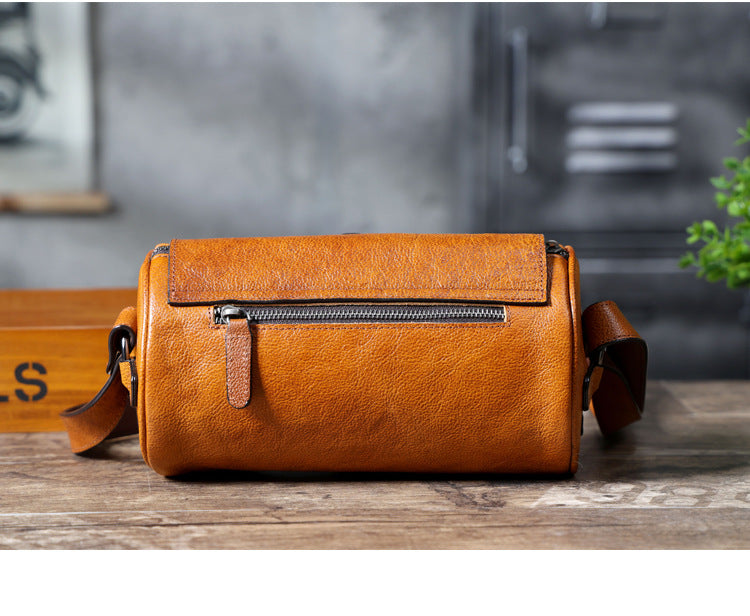 Genuine with Full-Grain Vegetable-Tanned Leather Bag-Handbags-Dark Coffee-Free Shipping Leatheretro