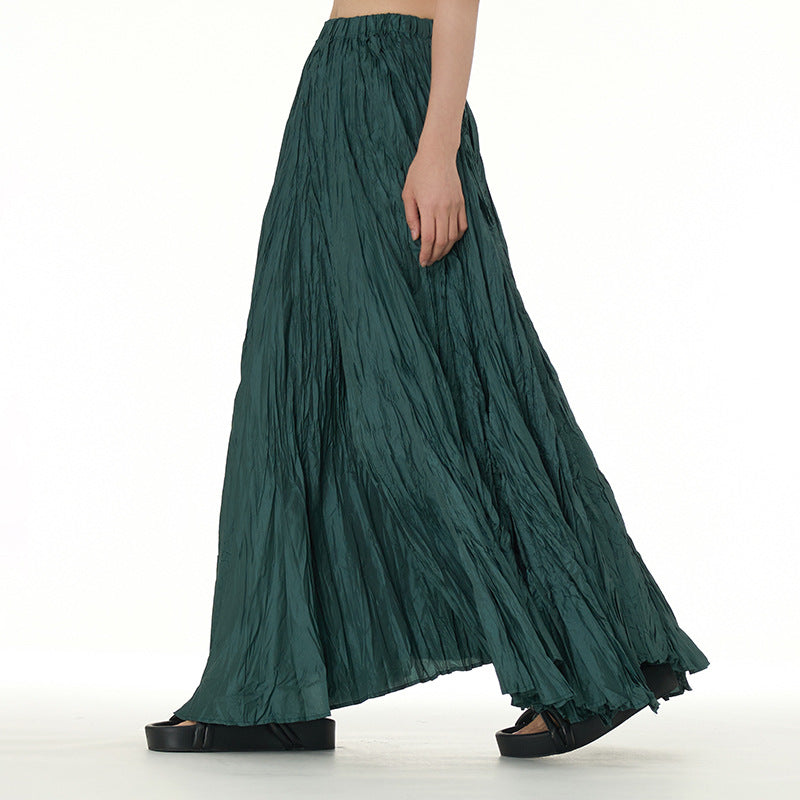 Flowy Plus Sizes Skirts-Skirts-Green-1-One Size-Free Shipping Leatheretro