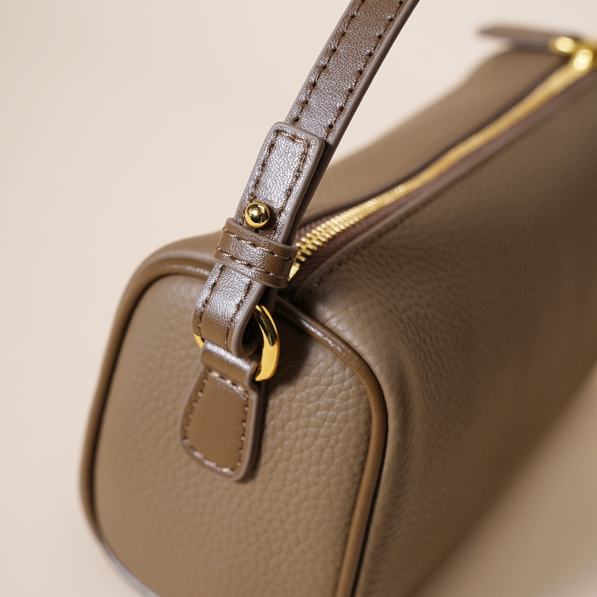 Genuine Leather Women's Bag-深灰-19*10*8cm-Free Shipping Leatheretro