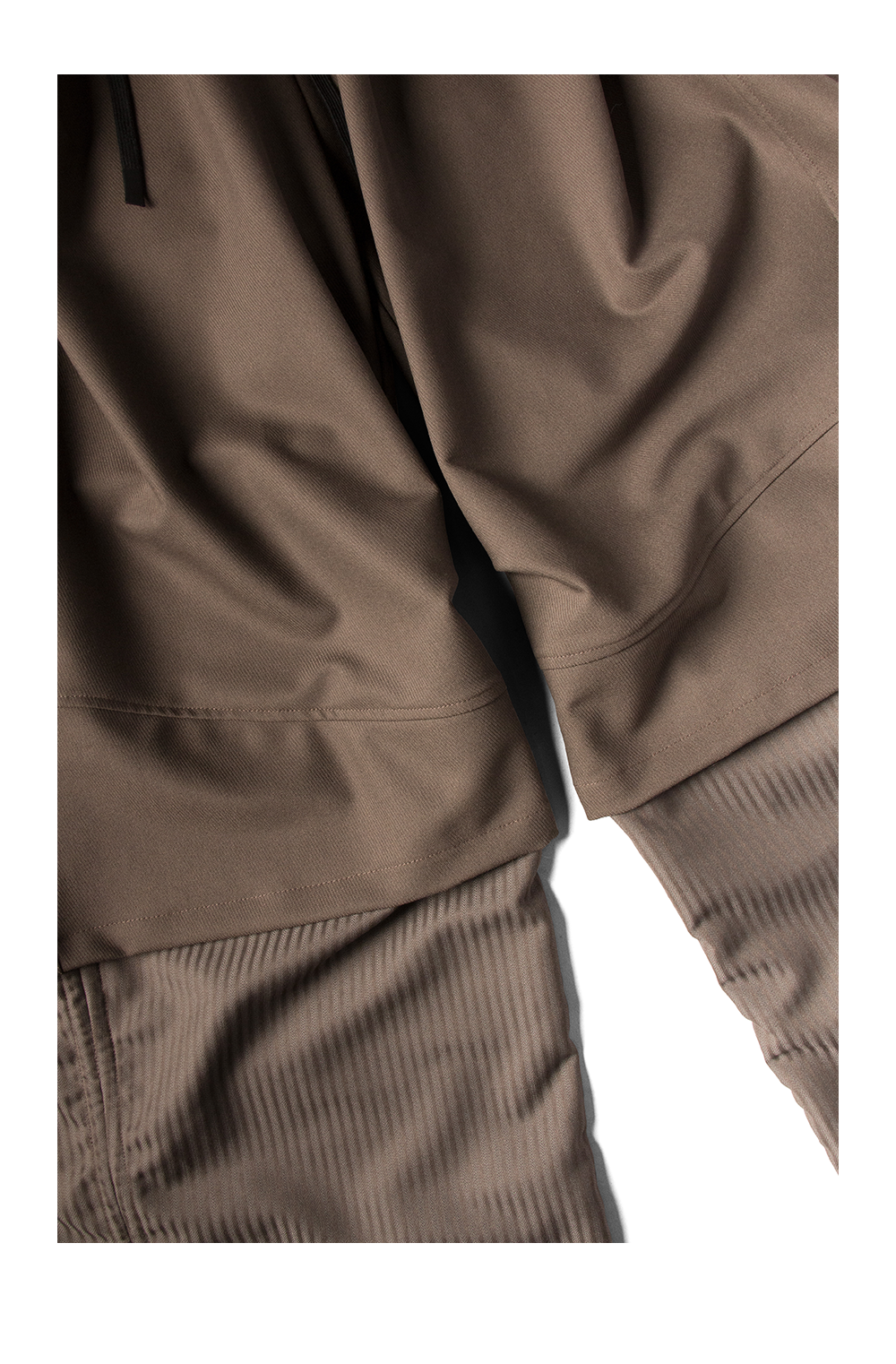 RELABEL Double-Layer Vertical & Horizontal Pleated Wide-Leg Trousers-Brown-XS-Free Shipping Leatheretro