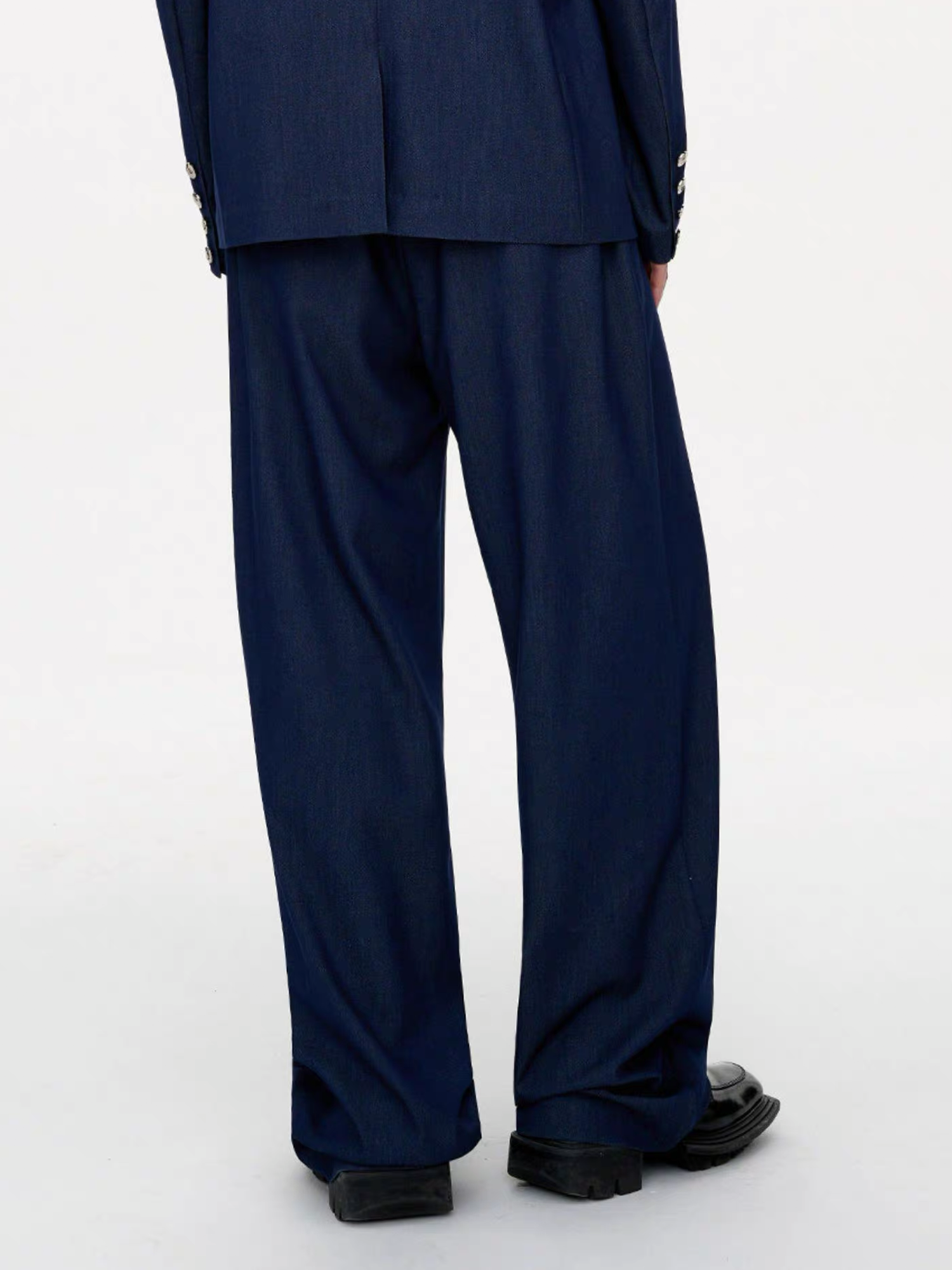 TIWILLTANG Classic Raw Edge Straight-Leg Trousers-Pants-S / 28-31”-Dark Gray-Free Shipping Leatheretro