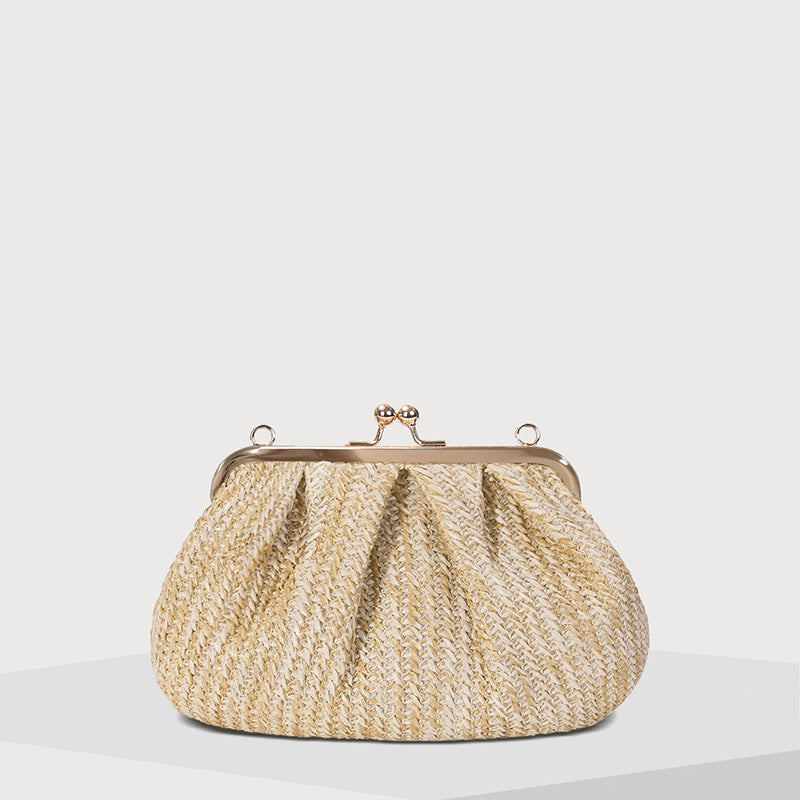 Premium Woven Women's Shoulder Bag-apricot-Free Shipping Leatheretro