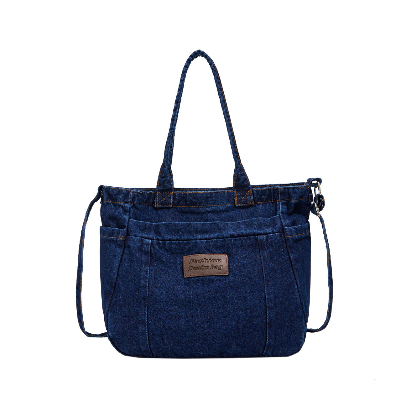 Denim Tote Bag for Women-Canvas Bag-Dark Blue-Free Shipping Leatheretro