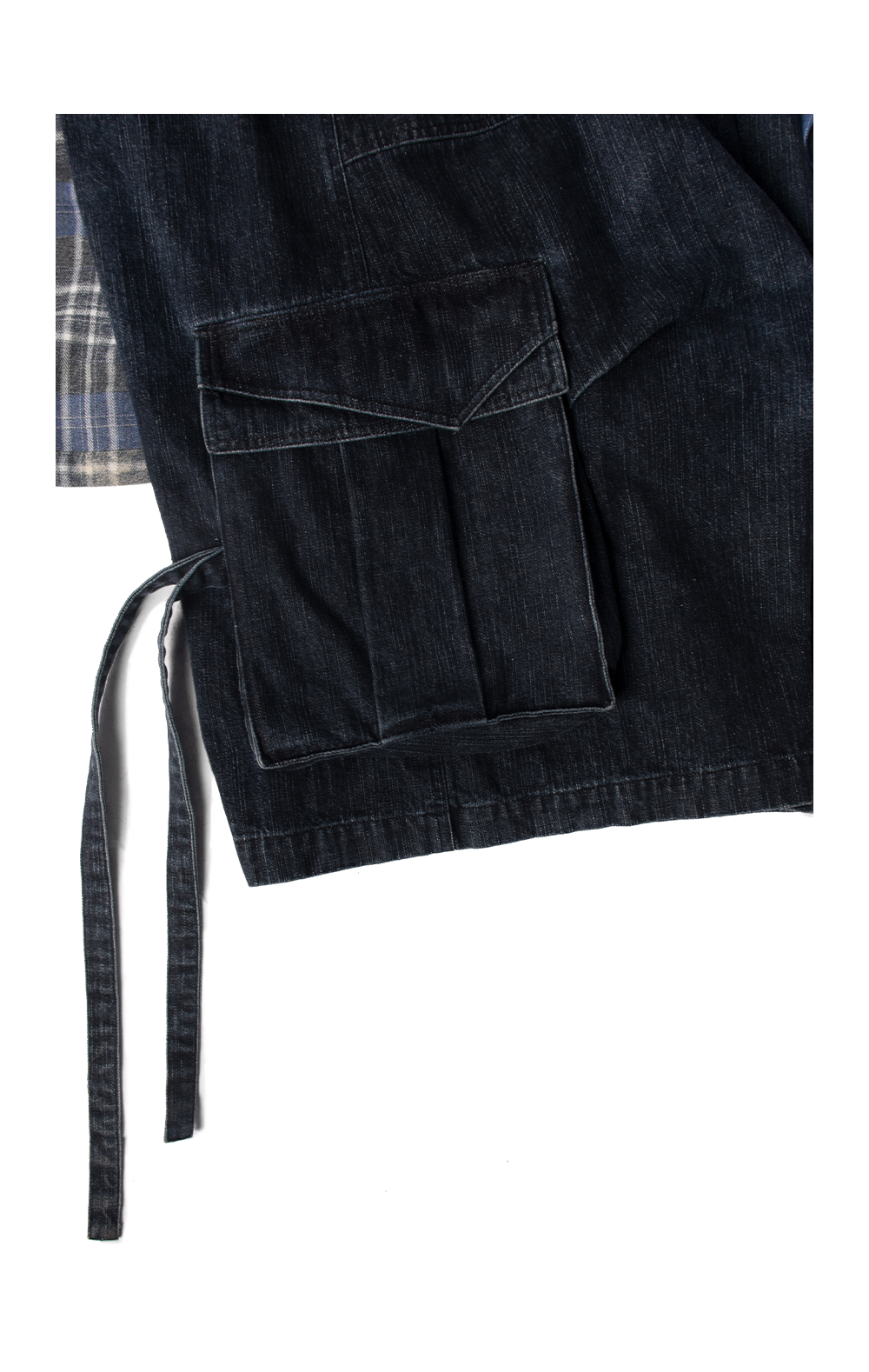 RELABEL Detachable Frill Tie-Detail Washed Denim Shorts - Distressed Blue Jeans-Blue-XS-Free Shipping Leatheretro