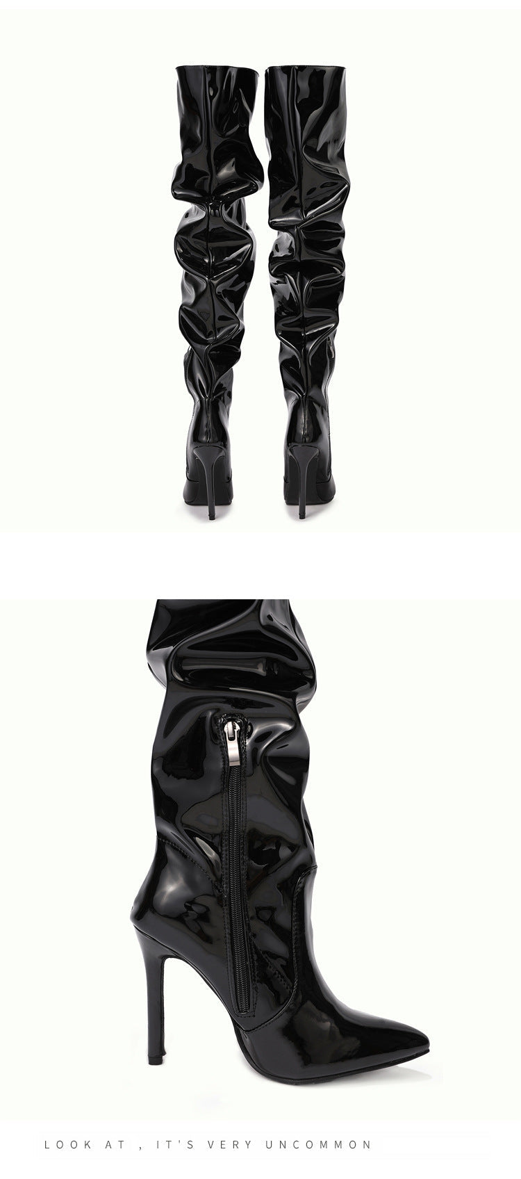 Fashion High Heels Thigh High Women Boots-boots-Black-35-Free Shipping Leatheretro