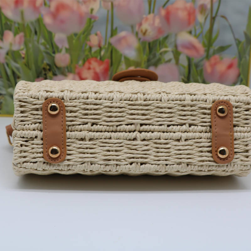 Handwoven Straw Bag for Women-Ivory-Free Shipping Leatheretro