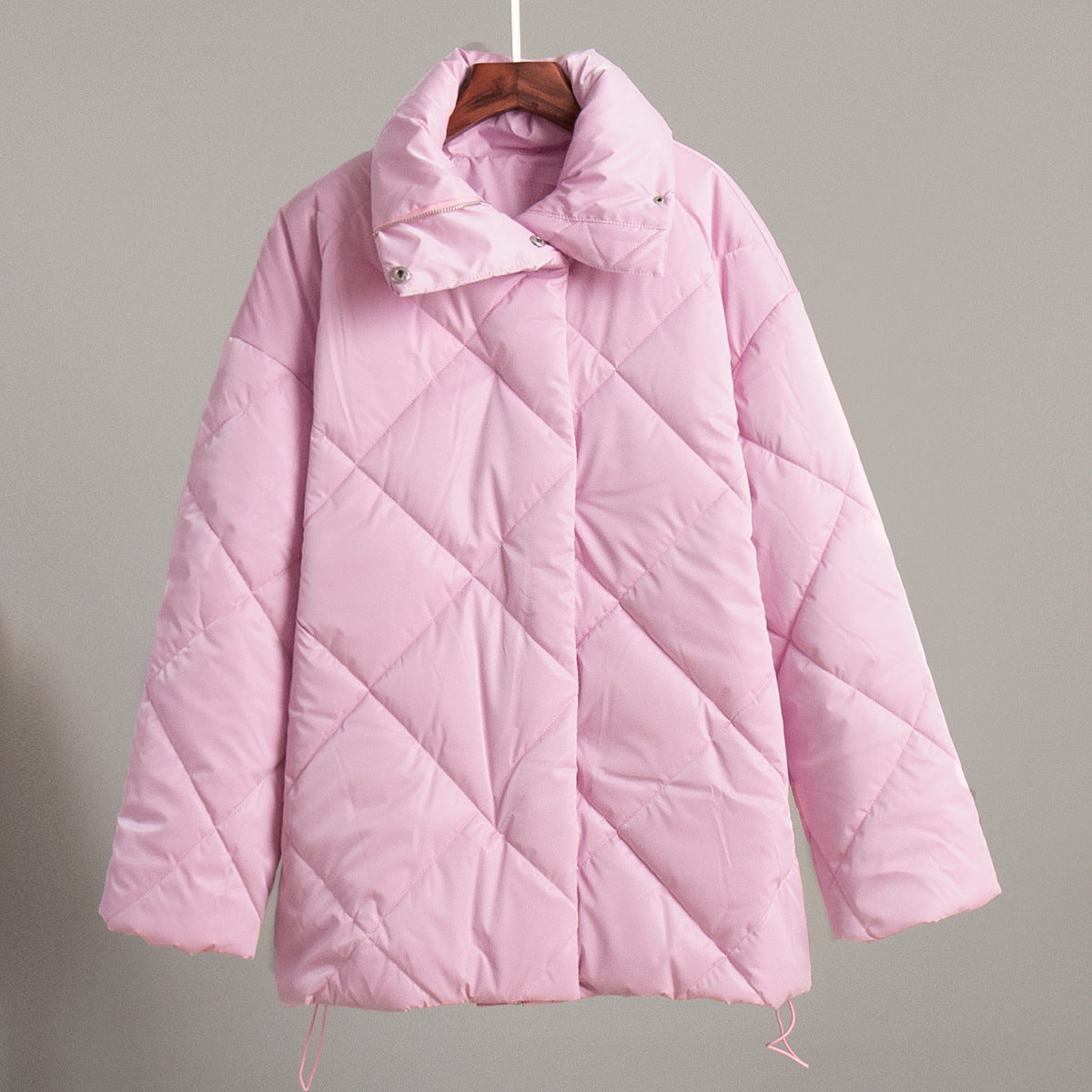 Fashion Casual Winter Cotton Jacket Coats-Outerwear-Pink-S-Free Shipping Leatheretro