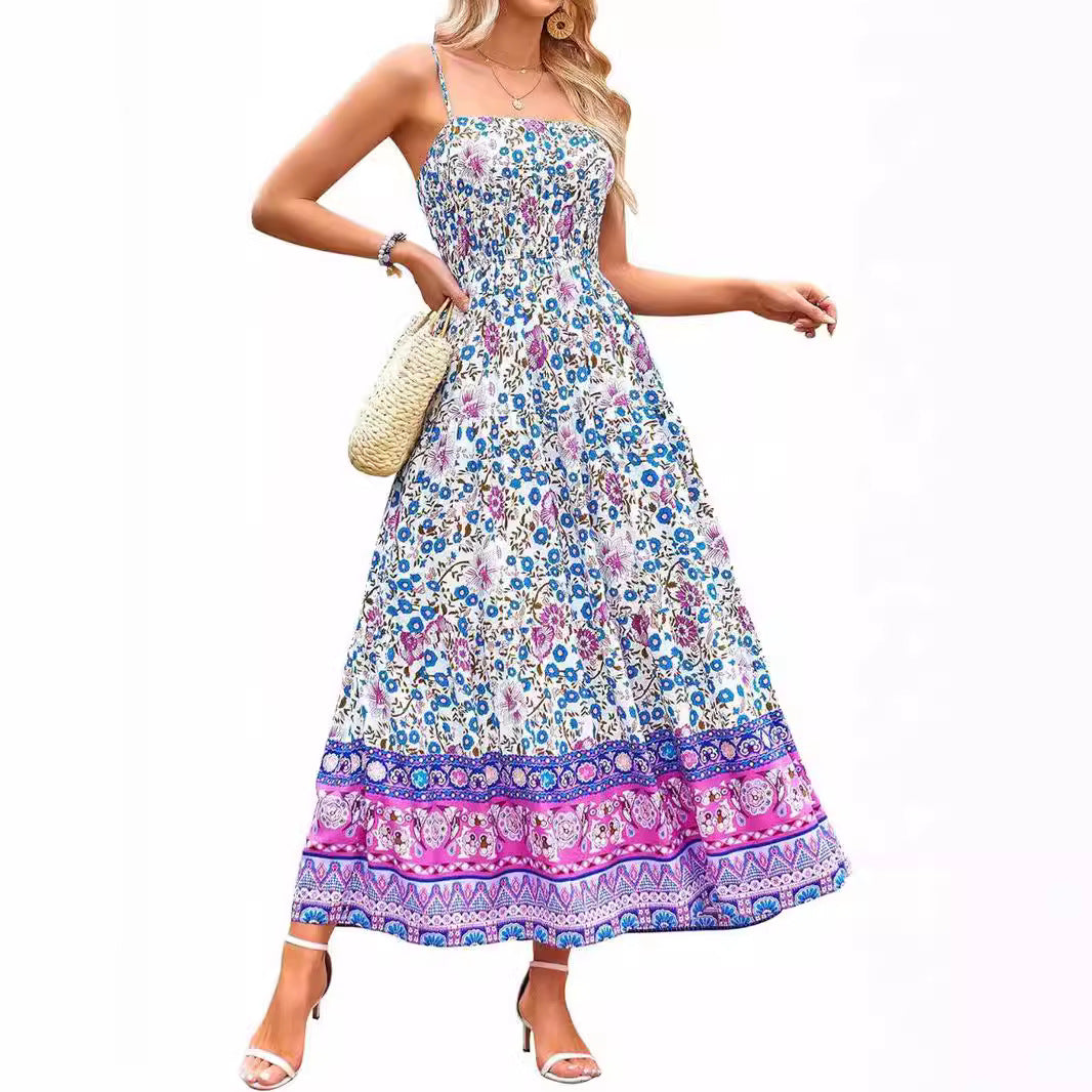 Vintage Bohemian Adjustable Straps Sleeveless Summer Dresses-Dresses-A-S-Free Shipping Leatheretro