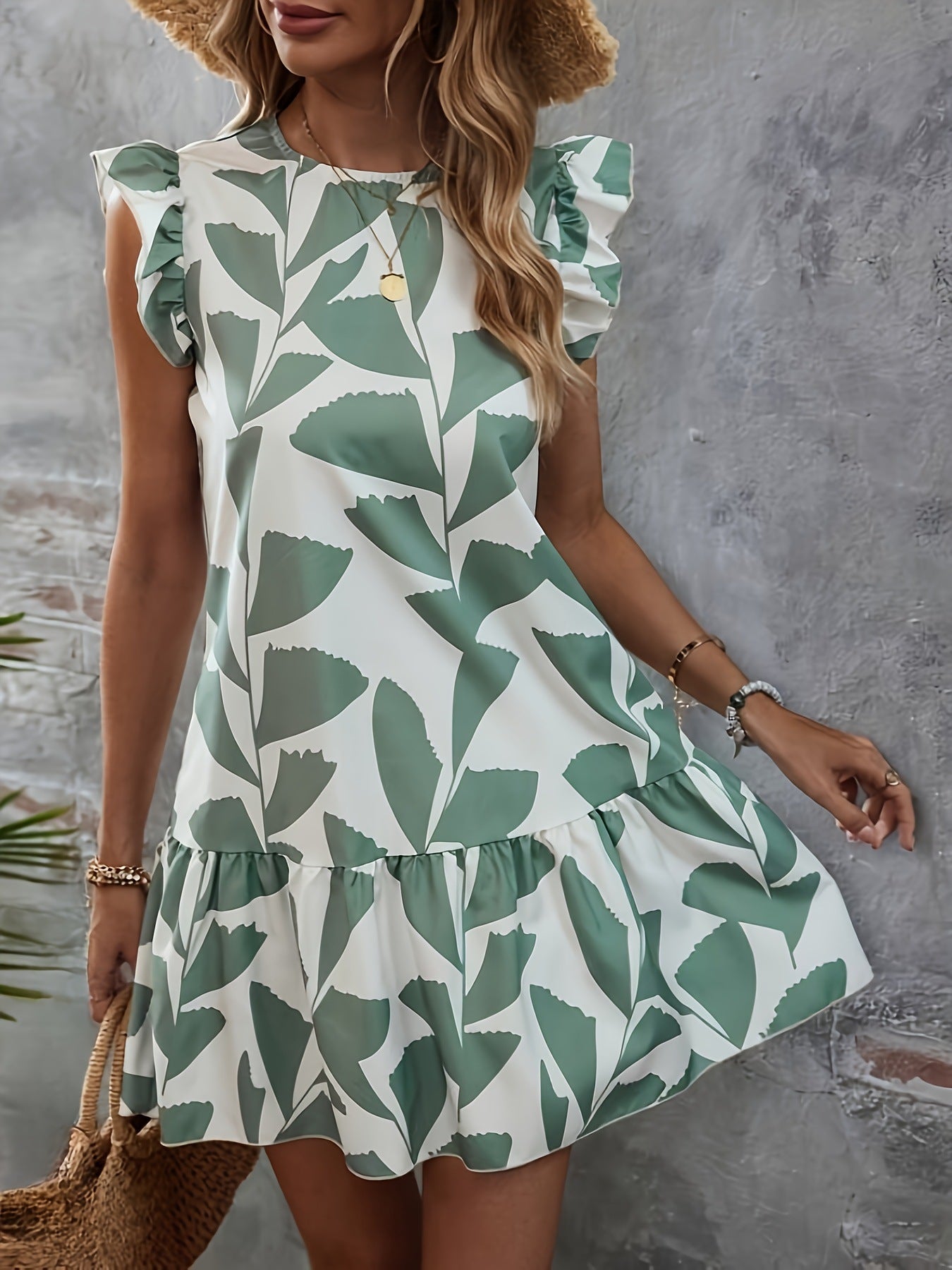 Casual Summer Elegant Sun Dresses-Dresses-Green-S-Free Shipping Leatheretro