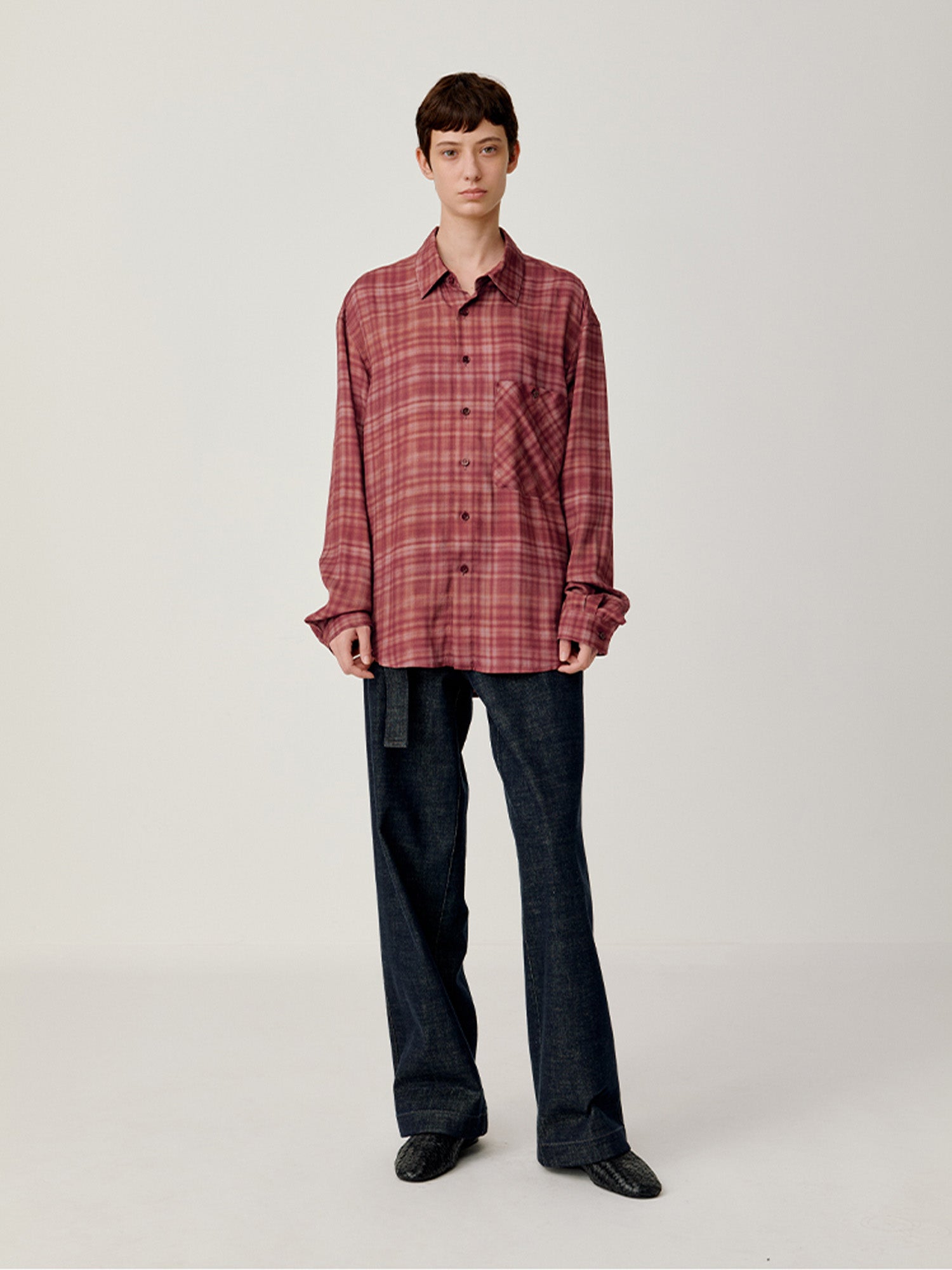 OPICLOTH Classical Oversized Plaid Shirt-Shirt-XS-Free Shipping Leatheretro