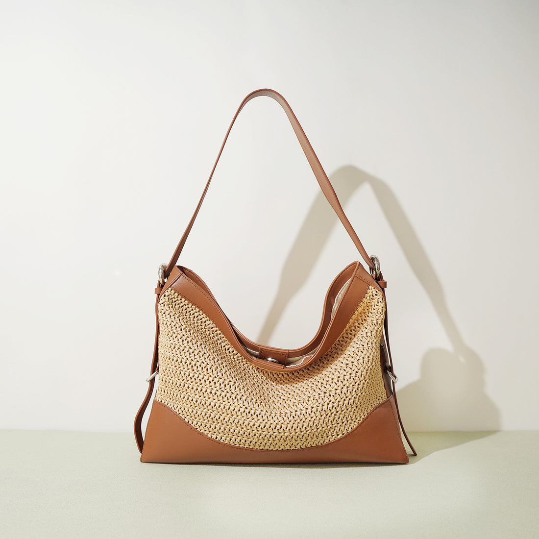 Handmade Large Capacity Casual Woven Shoulder Bag-Shoulder Bags-As Photo-Free Shipping Leatheretro