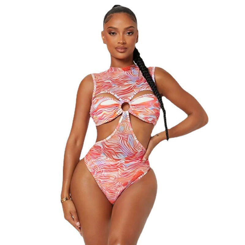 Sexy Designed Women One Piece Swimwear-Swimwear-Pink-S-Free Shipping Leatheretro