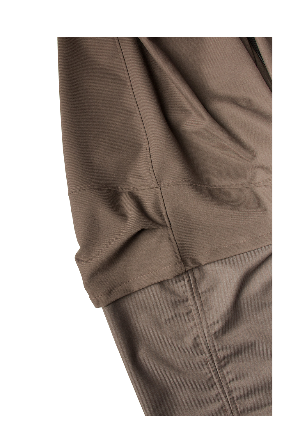 RELABEL Double-Layer Vertical & Horizontal Pleated Wide-Leg Trousers-Brown-XS-Free Shipping Leatheretro