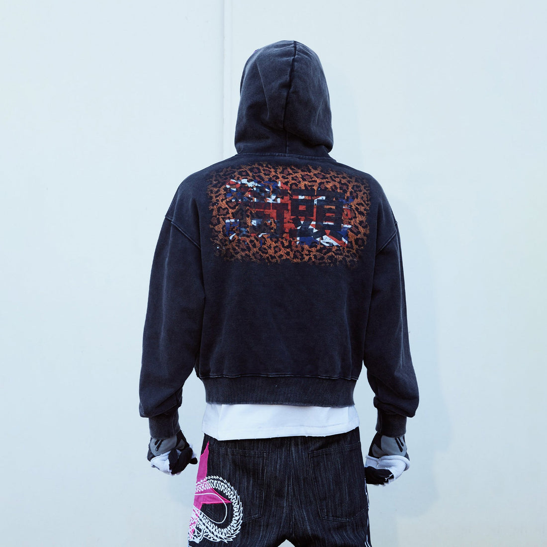 VINKID Graphic Washed Zip-Up Hoodie-Jacket-S-Free Shipping Leatheretro