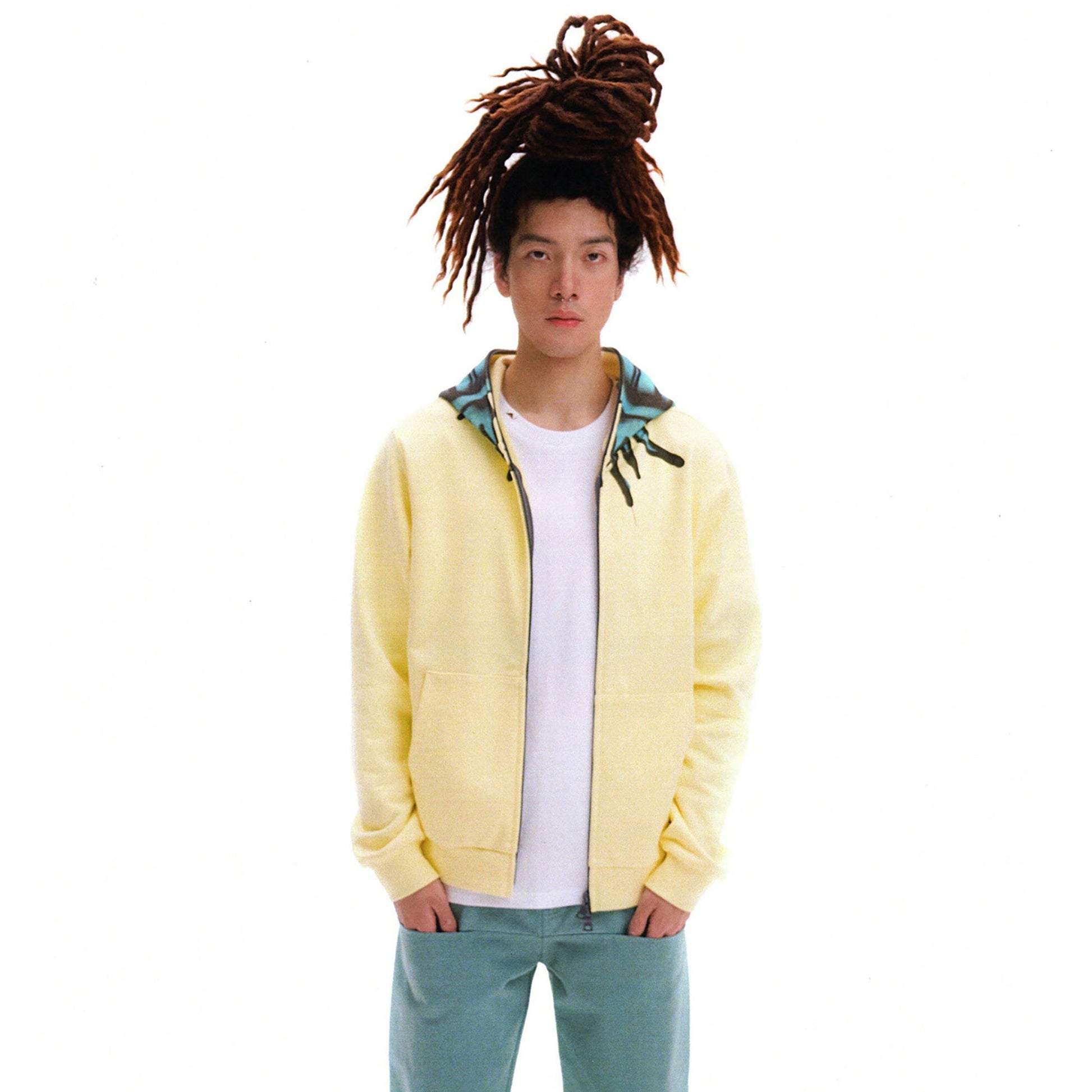 URBAN+FOREST Ocean Monster Graphic Masked Hooded Jacket-Jacket-S-Yellow-Free Shipping Leatheretro