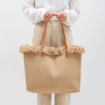 Stylish Canvas Tote Bag-Light blue-50*10*35CM-Free Shipping Leatheretro