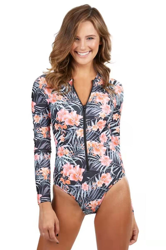 Sexy Long Sleeves Surfing Wetsuits-Swimwear-The same as picture-S-Free Shipping Leatheretro