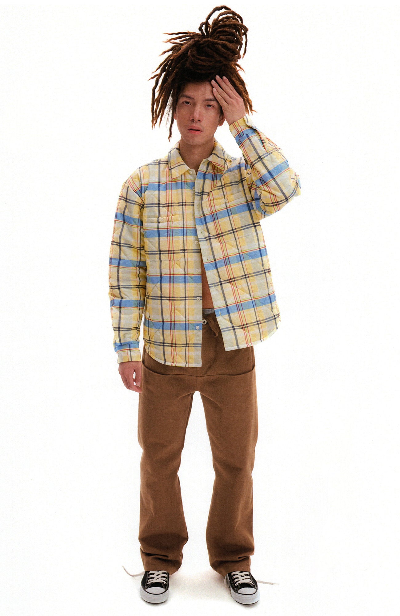 URBAN+FOREST Paneled Canvas Straight-Leg Jeans-Jeans-S-Khaki-Free Shipping Leatheretro