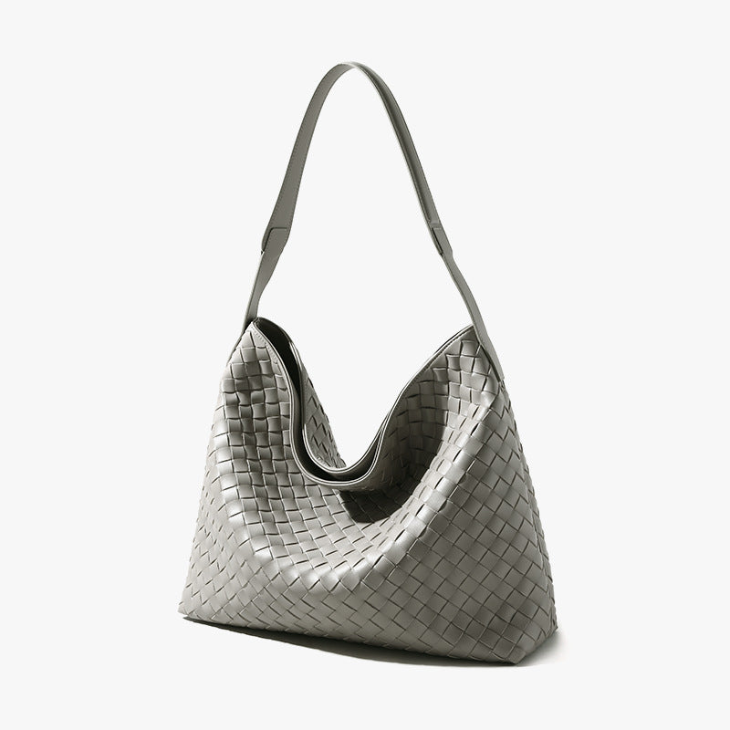 Handwoven Leather Crossbody Bag-Handbags-Green-Free Shipping Leatheretro