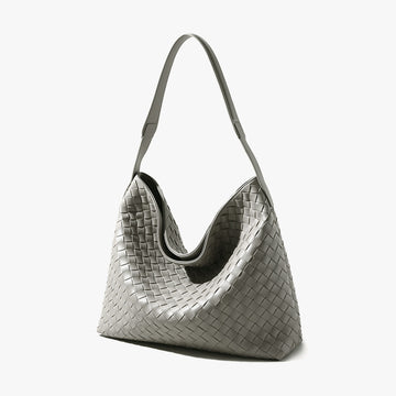 Handwoven Leather Crossbody Bag-Handbags-Green-Free Shipping Leatheretro