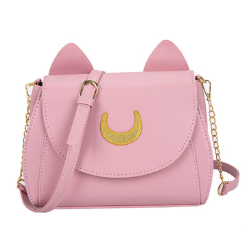Sailor Moon Inspired Cute Cat Shoulder Bag-White-Free Shipping Leatheretro
