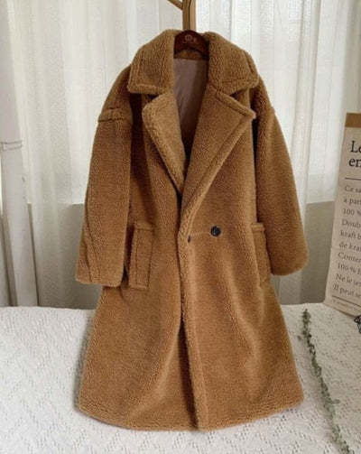 Winter Warm Faux Fur Long Outerwear for Women-Outerwear-Camel-XS-Free Shipping Leatheretro