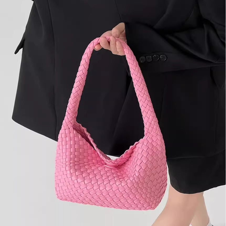 Handwoven Faux Leather Women's Bag – Stylish Crossbody Handbag-Avocado green + change purse-Free Shipping Leatheretro