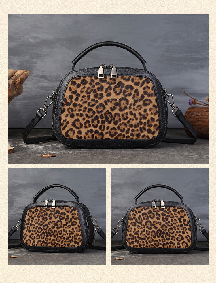 Women's Genuine Leather & Pony Hair Box Bag-Handbags-brown-Free Shipping Leatheretro