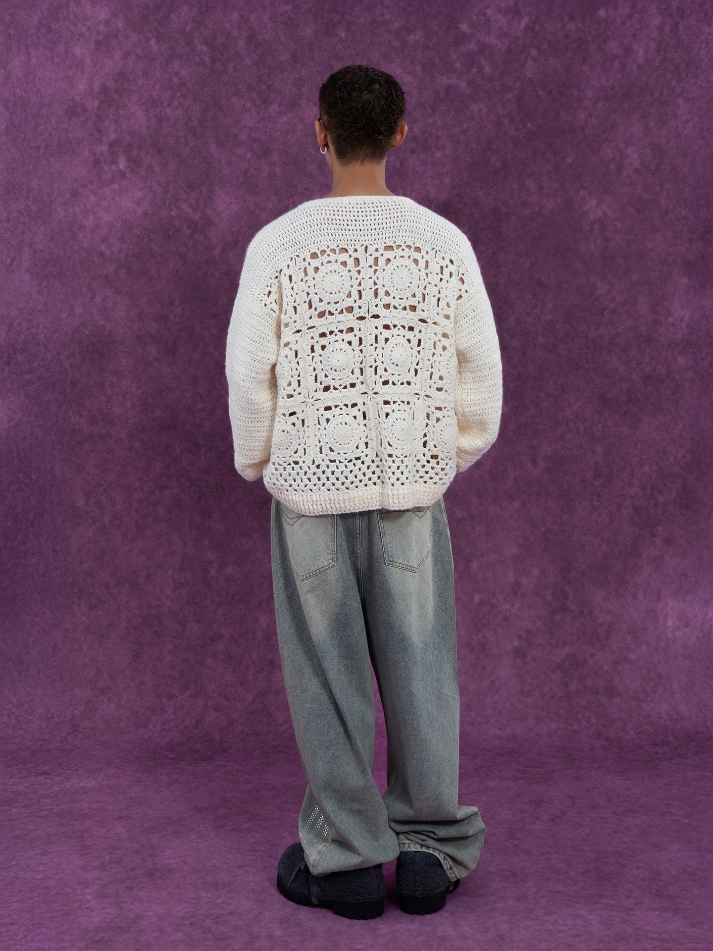 CLP Men's Apricot Crochet Knit Sweater-Apricot-One Size-Free Shipping Leatheretro