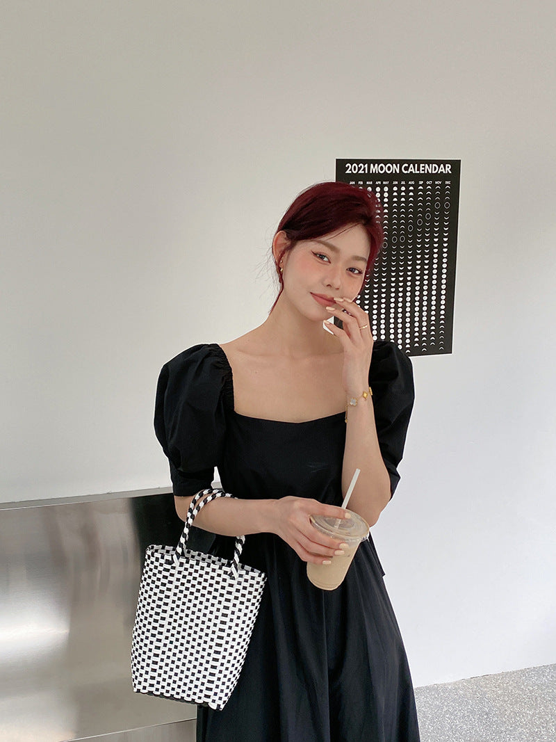 Summer PVC Handwoven Beach Bag – Colorful Boho Tote, Gift Basket & Casual Carryall-Beach Bags-Pink green-Free Shipping Leatheretro