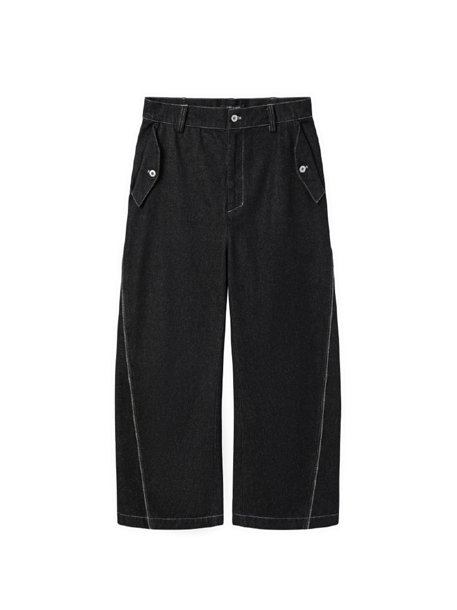 ALVNG AR ANTS Zip-Seam Wide-Leg Denim Trousers-Pants-Denim-S-Free Shipping Leatheretro