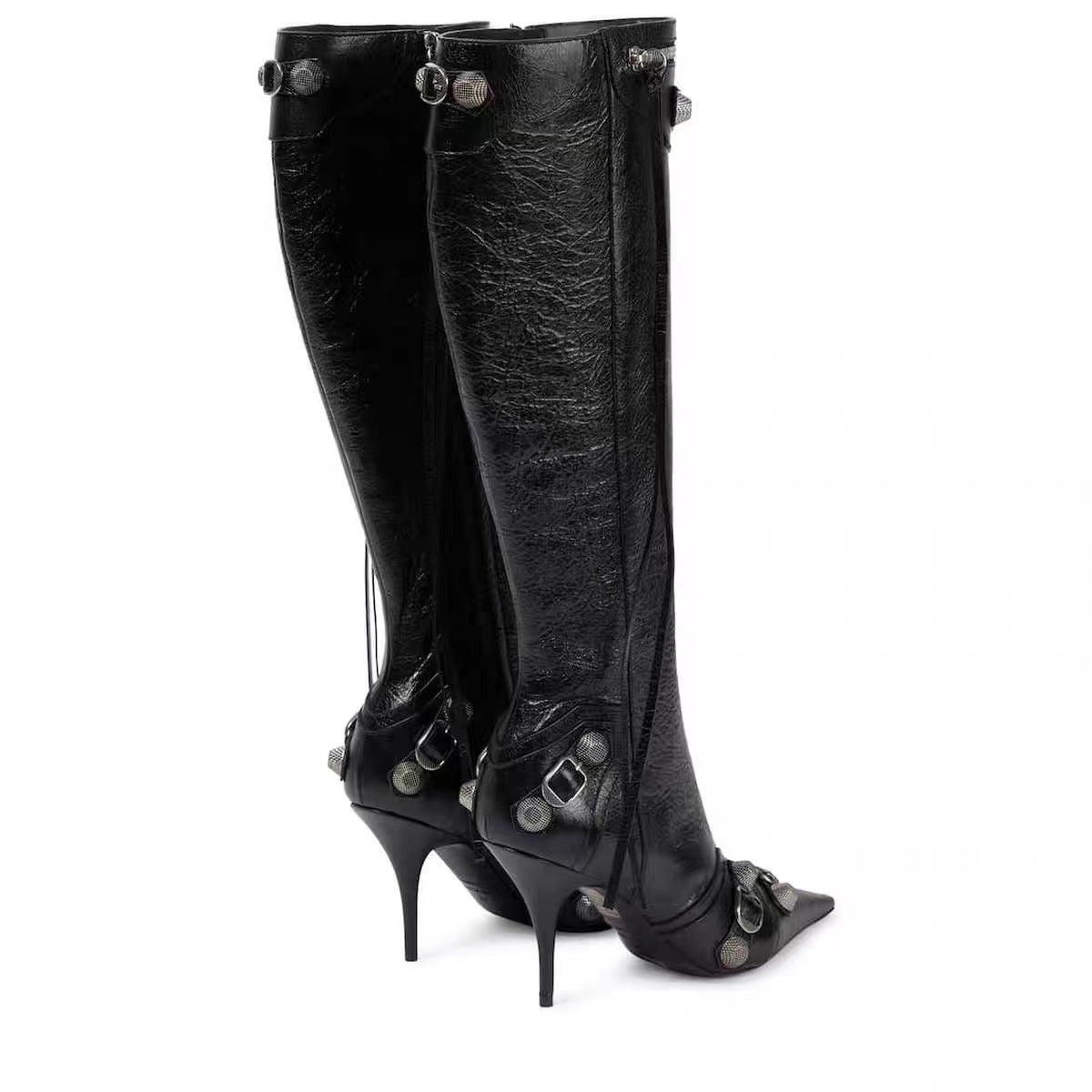 Sexy Peep Toe Rivet Plus Sizes Women Boots-boots-A-34-Free Shipping Leatheretro