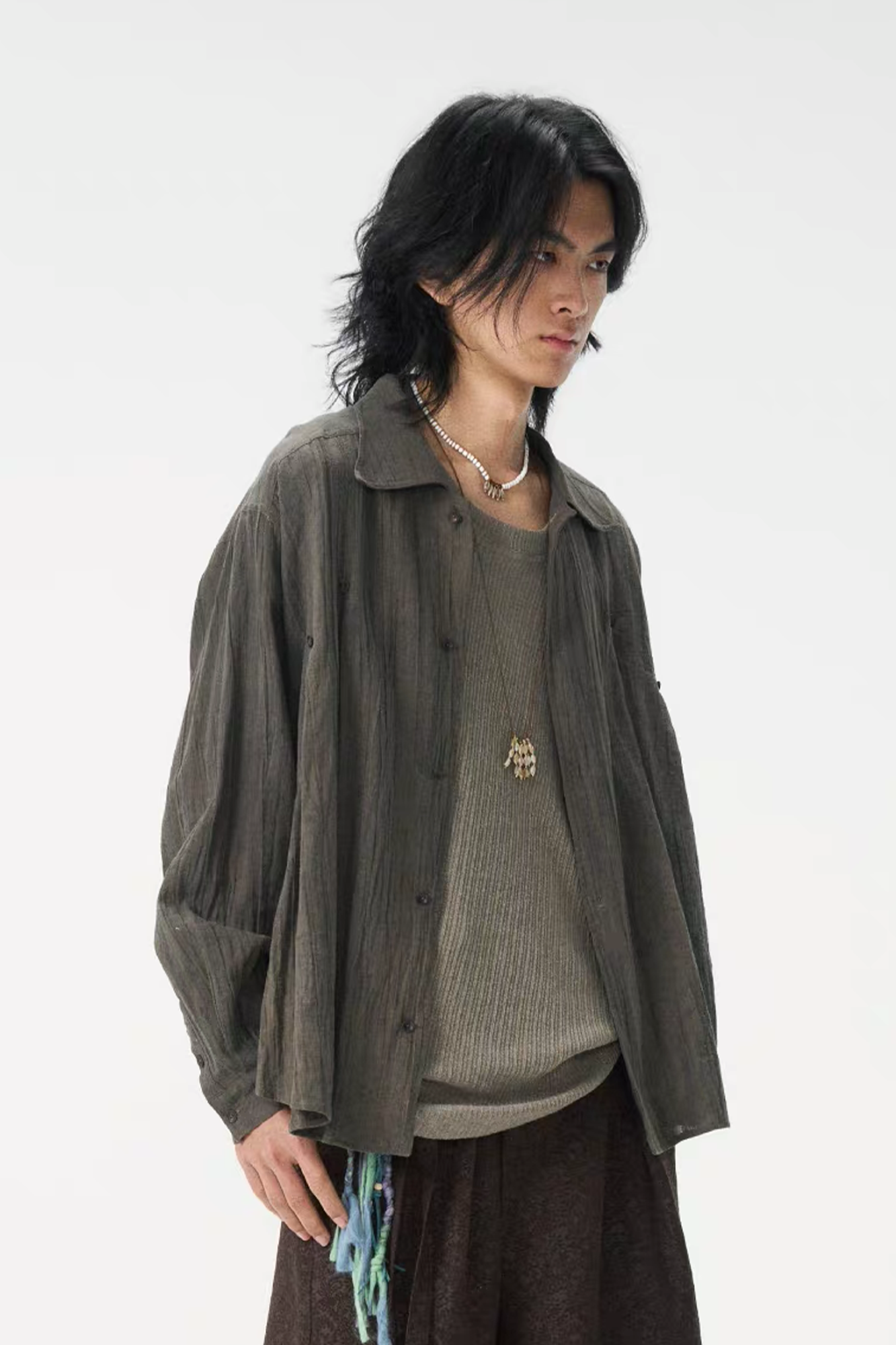 GONGHE REPUB Textured Linen Shirt-Shirt-S-Free Shipping Leatheretro