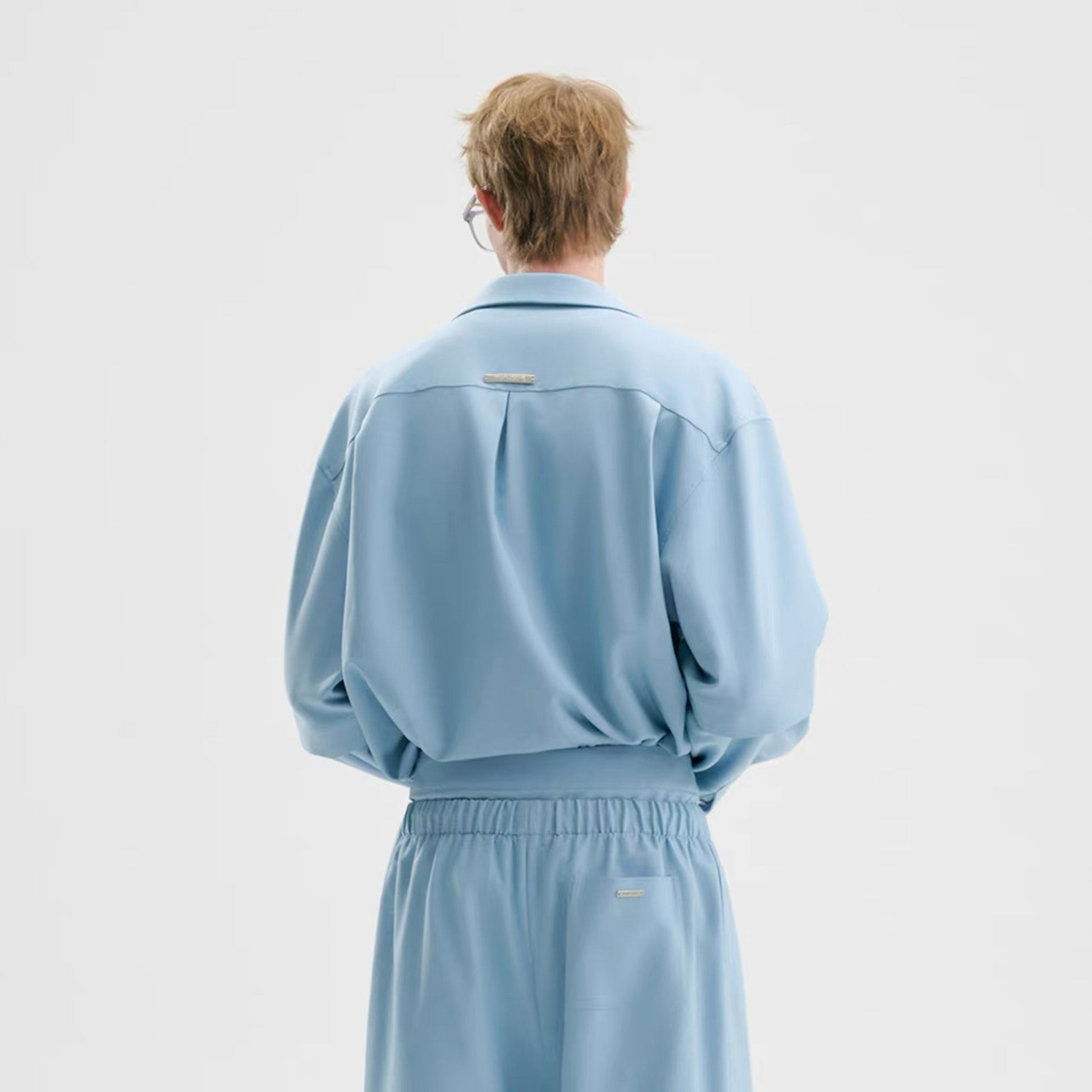 TIWILLTANG Detachable-Sleeve Tie-Pocket Shirt-Jacket-S-Blue-Free Shipping Leatheretro