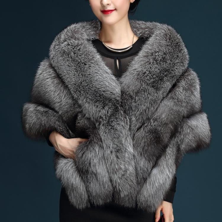 Elegant Warm Faux Fur Capes for Women-capes-White-One Size-Free Shipping Leatheretro