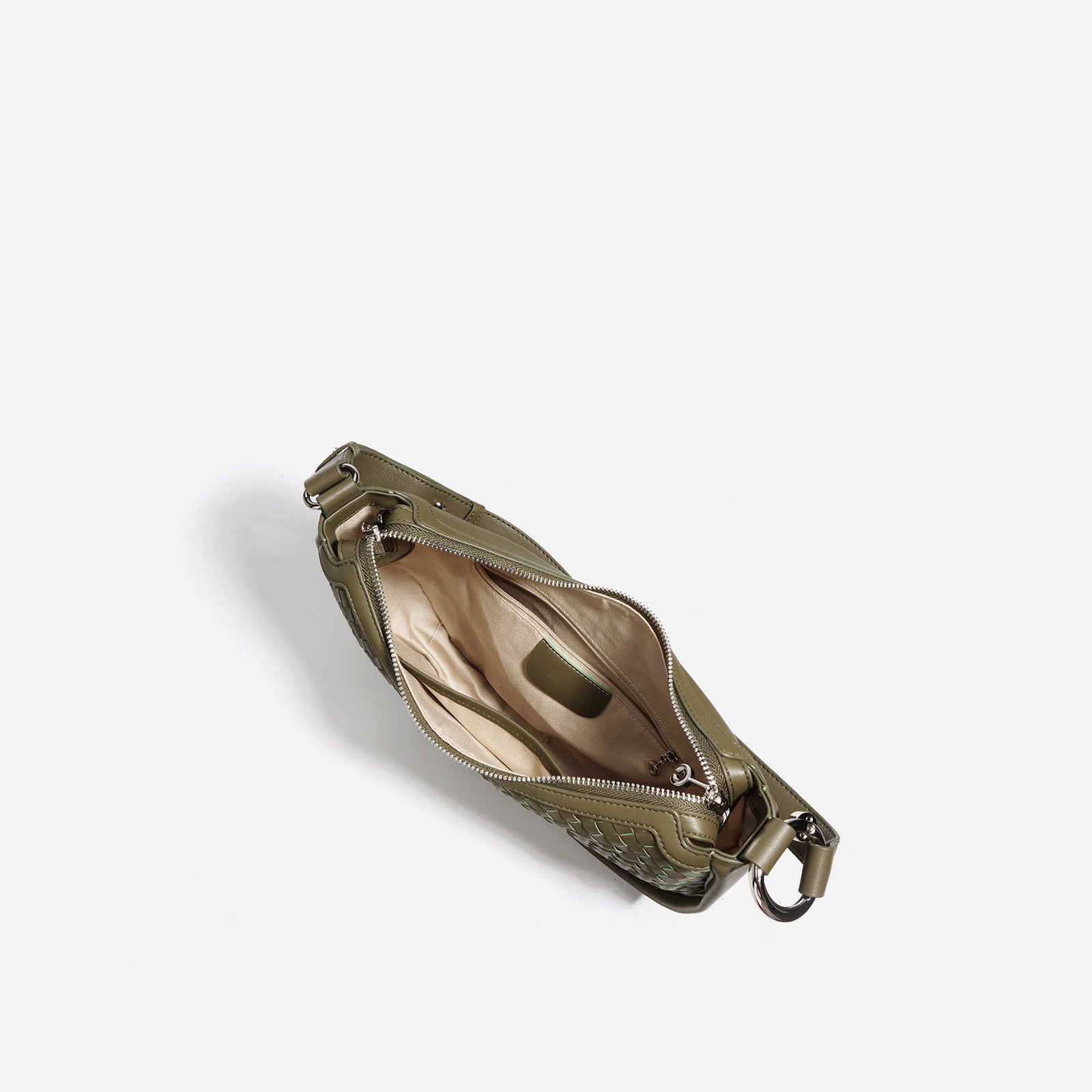 Woven Leather Crescent Bag – Stylish Boho Shoulder Bag-Shoulder Bags-White - 31*7*22cm-Free Shipping Leatheretro